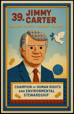 Jimmy Carter 39th President Wall Art Vintage Print PosterGoat
