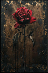 Striking Gothic Rose Art in Abstract or Artistic Poster PosterGoat