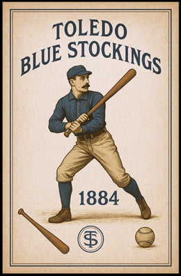 Toledo Blue Stockings 1884 Poster PosterGoat
