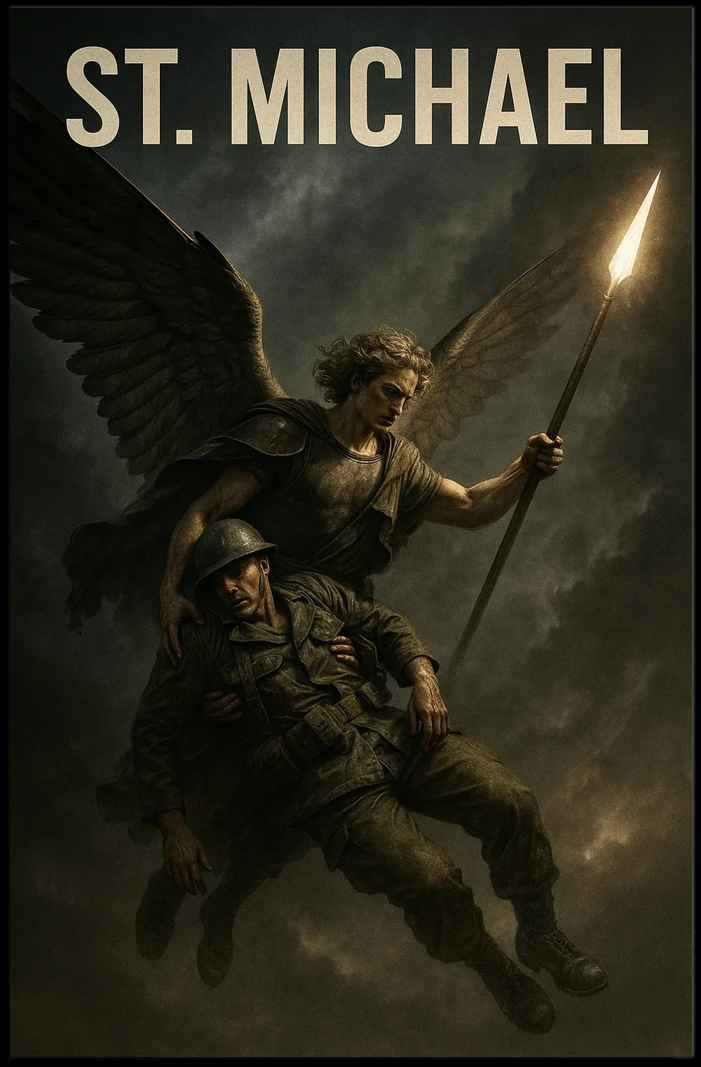 Saint Michael the Archangel Spiritual Art Poster