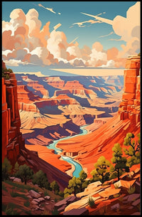 Majestic Canyon Vista Poster