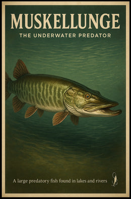 Muskellunge The Underwater Predator Poster