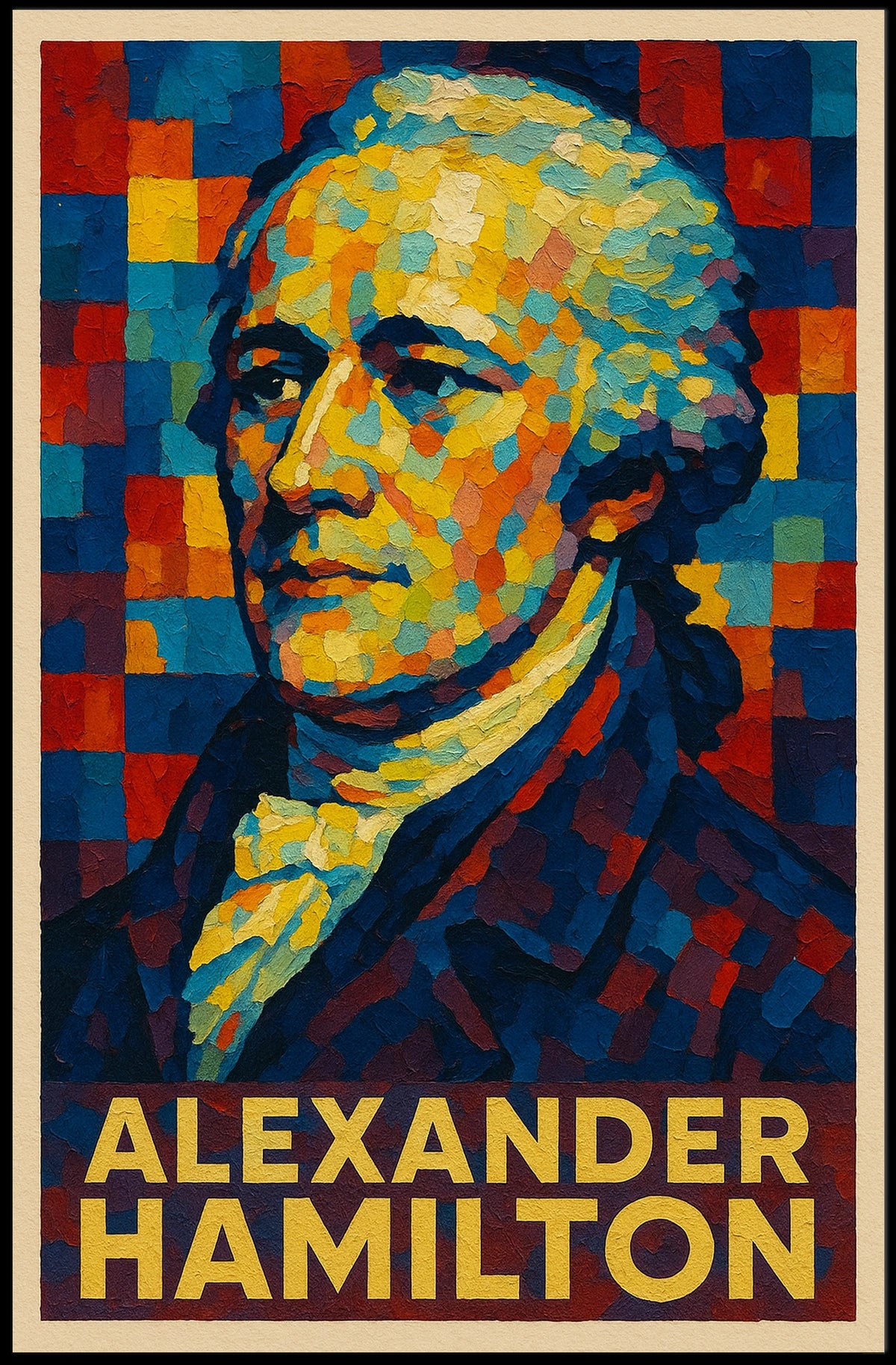 Alexander Hamilton A Vibrant Tribute Poster
