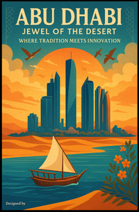Abu Dhabi Jewel of the Desert Urban Cityscape Poster