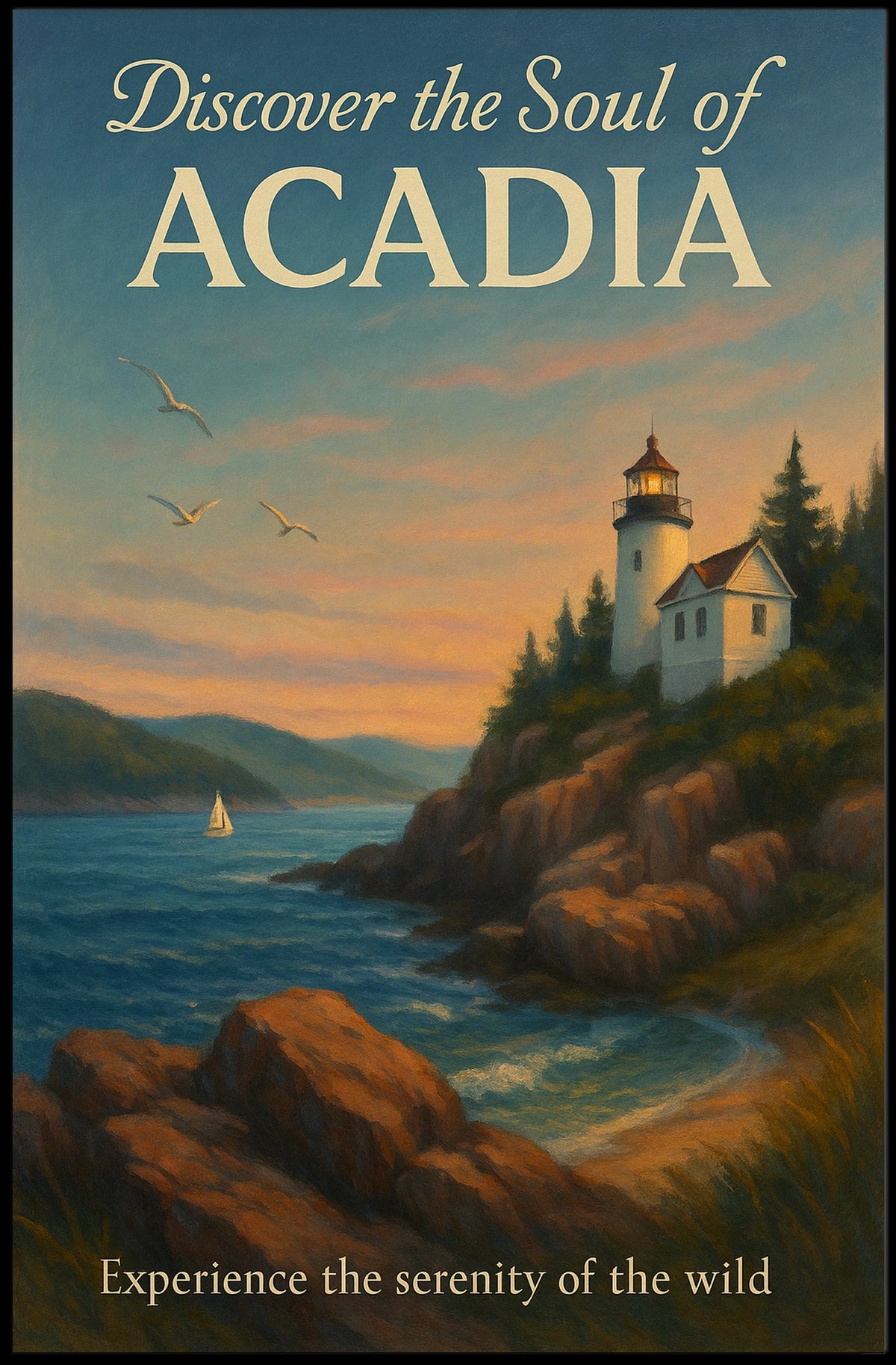Discover the Soul of Acadia Poster