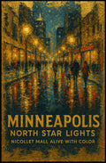 Minneapolis North Star Lights Poster