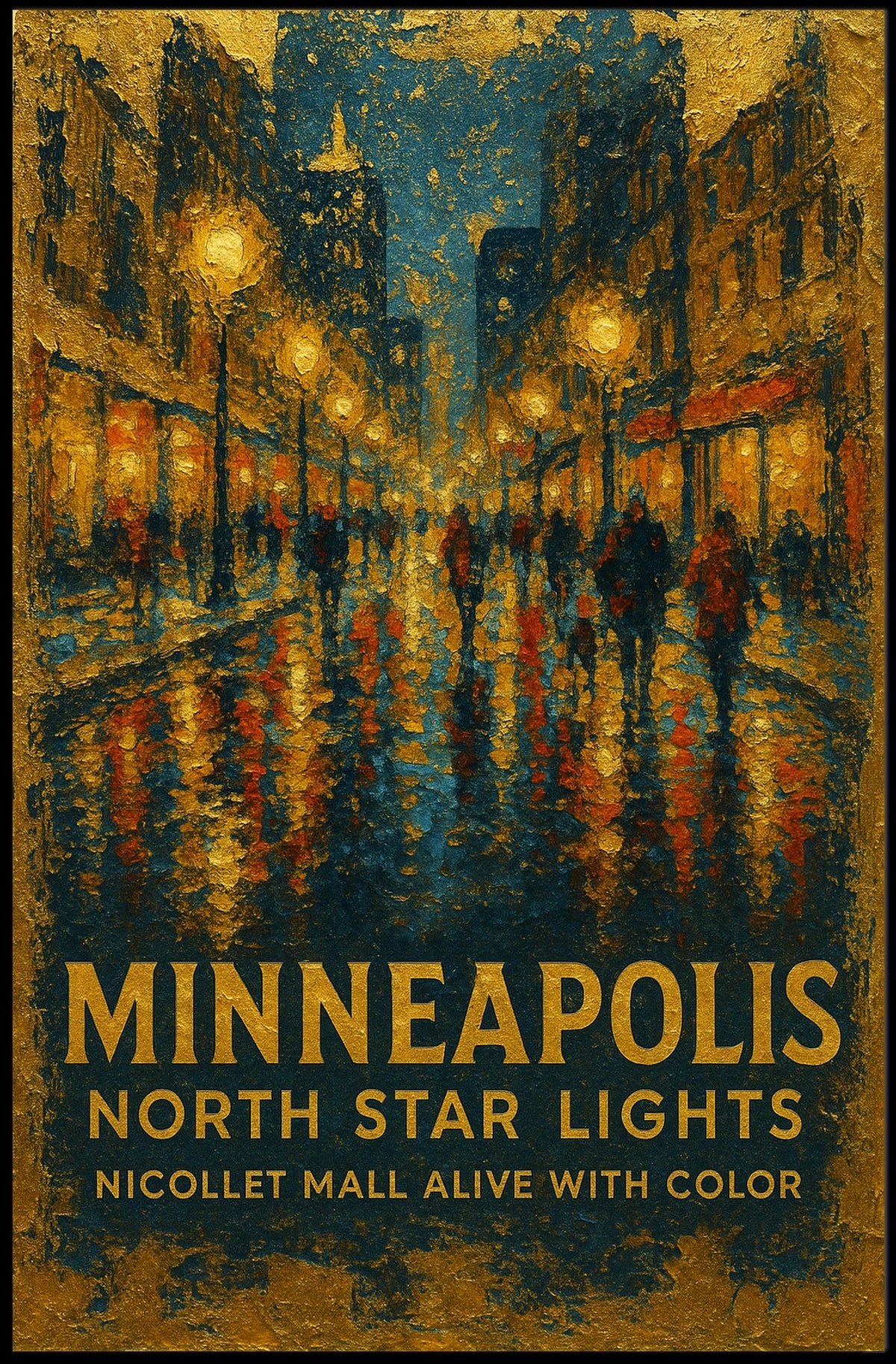 Minneapolis North Star Lights Poster