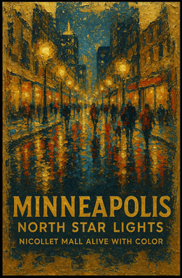 Minneapolis North Star Lights Poster
