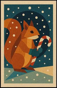 Winter Squirrel Poster