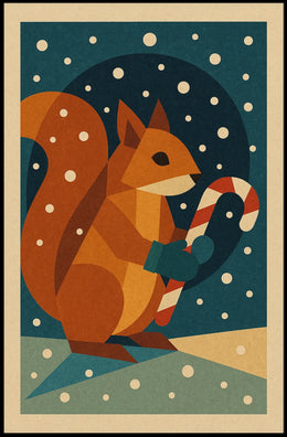 Winter Squirrel Poster