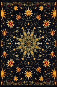 Celestial Starburst Abstract Art Poster