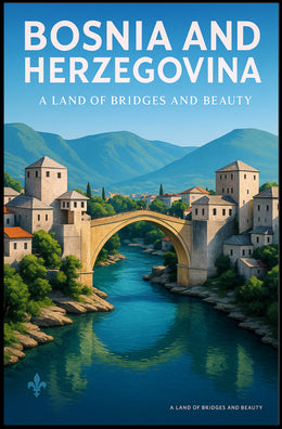 Bosnia and Herzegovina A Land of Bridges and Beauty Poster PosterGoat
