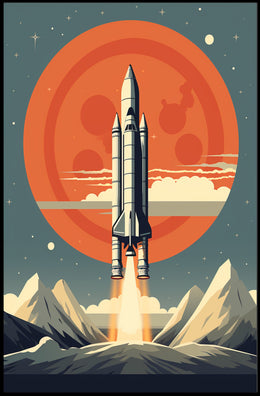 Rocket Launch Into The Cosmos Poster