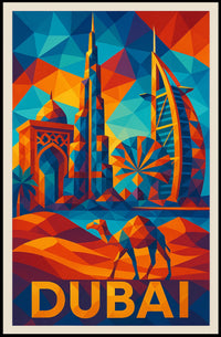 Vibrant Dubai Poster Premium Archival Print 18x24 For Homes