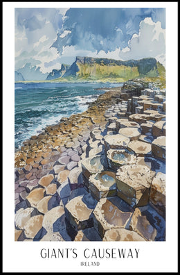 Giant's Causeway Wonder: Irish Landscape Travel Poster PosterGoat