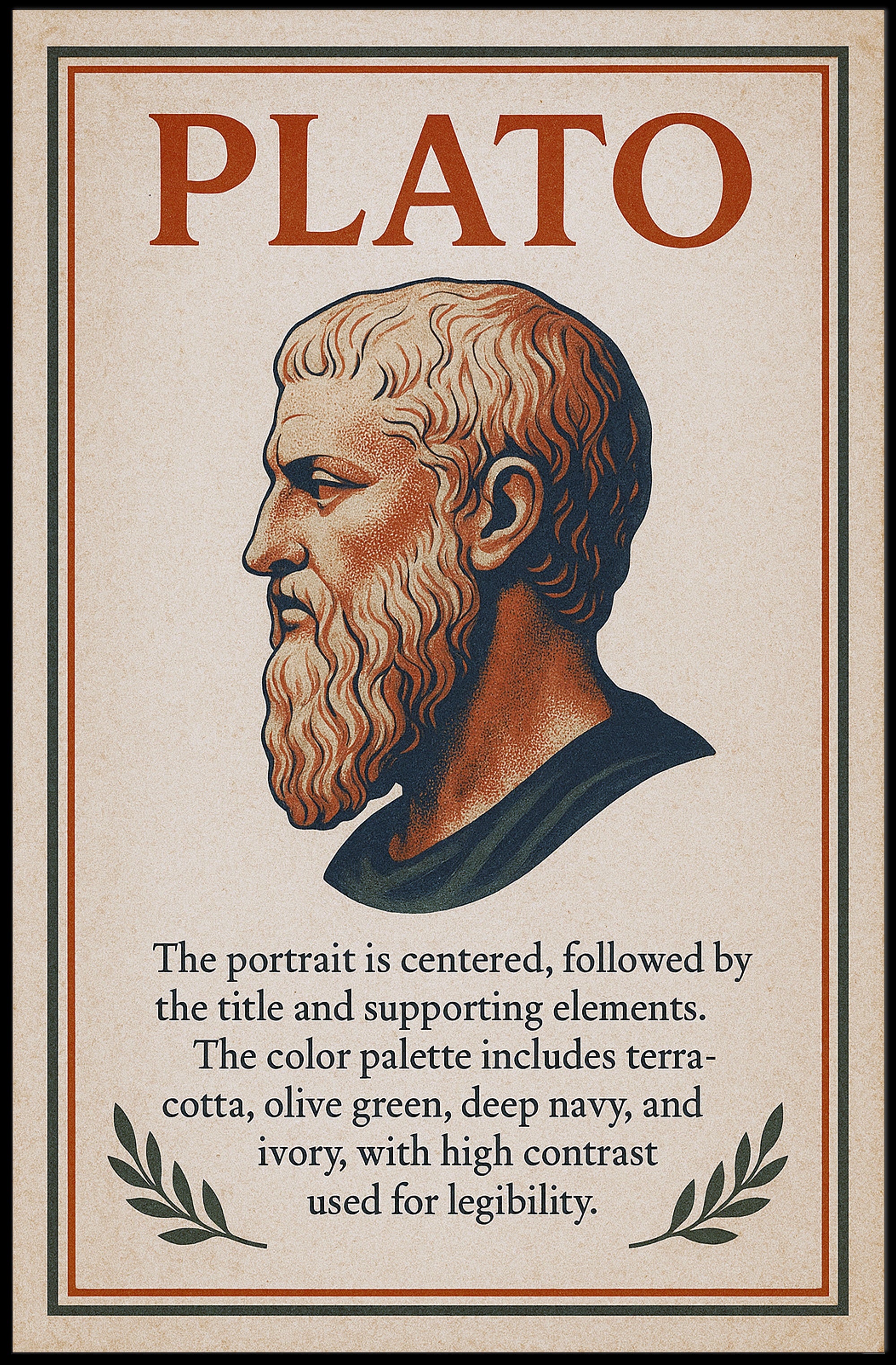 Plato Philosophical Icon Poster PosterGoat