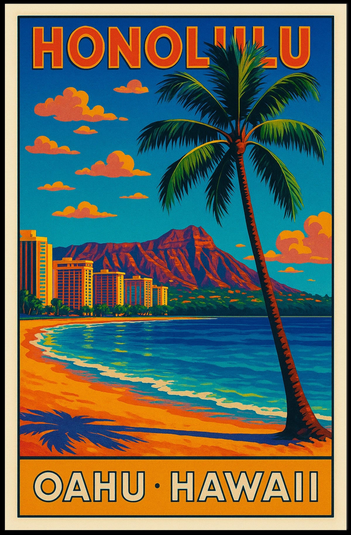 Honolulu Oahu, Hawaii Poster