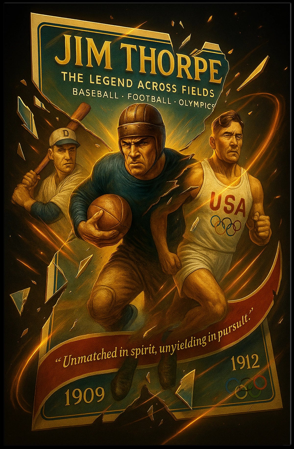 Jim Thorpe Legendary Athlete Jim Thorpe Poster