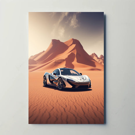 Luxury Car in Breathtaking Desert Adventure Artistic Poster