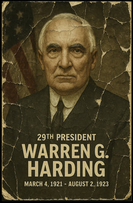 Warren G. Harding 29th President of the United States Damaged Photograph Poster