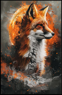 Majestic Fox in Cosmic Splendor Poster PosterGoat