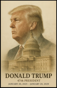 Trump Visionary Capitol Photography Realism Poster