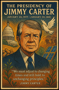 Jimmy Carter 1977-1981 Vintage Presidential Historical Poster