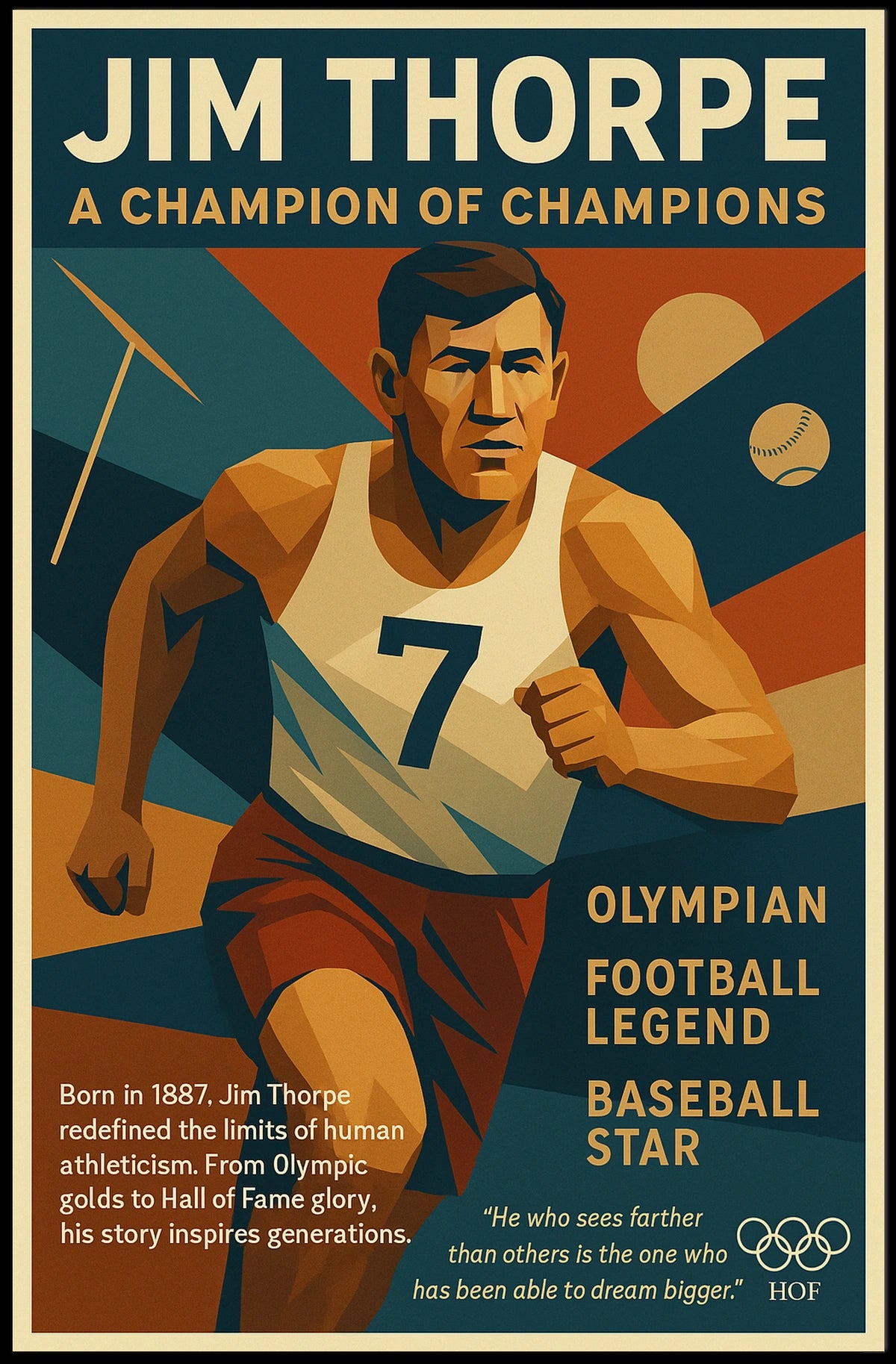 Jim Thorpe Legendary Champion Poster