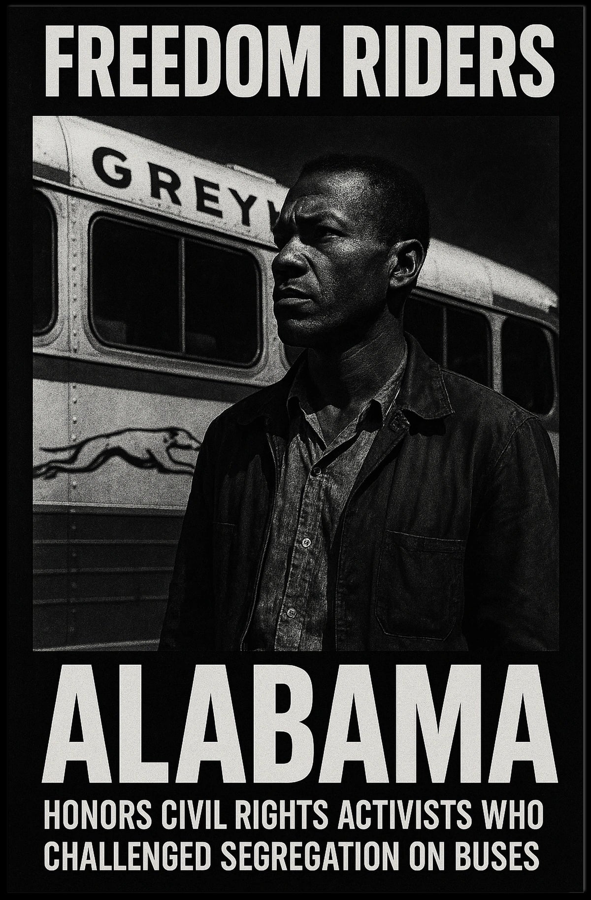 Freedom Riders Honoring Civil Rights Poster