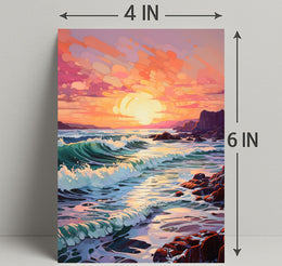 Vibrant Coastal Sunset Poster PosterGoat