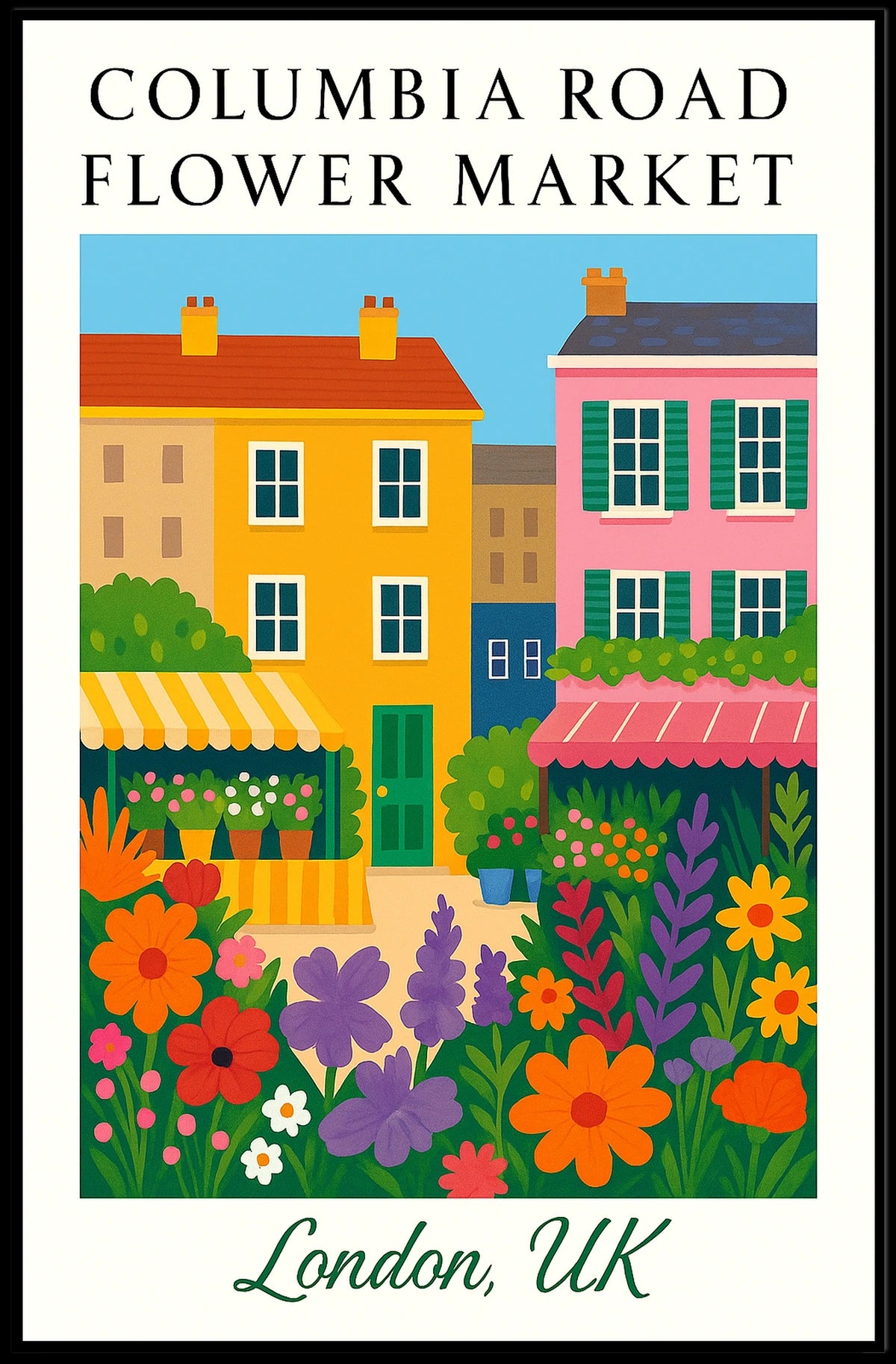 Columbia Road Flower Market Poster