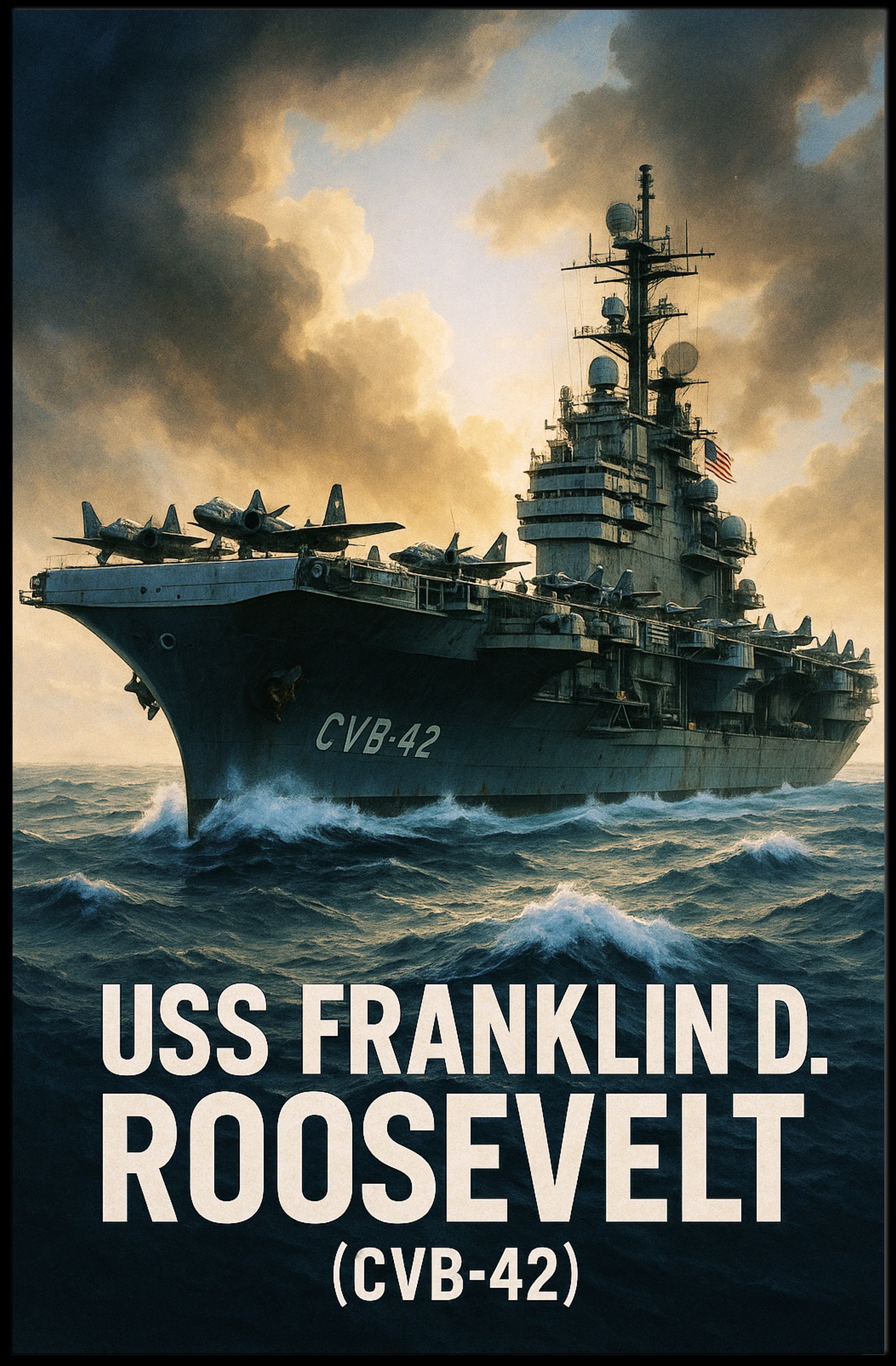 USS Franklin D. Roosevelt (CVB-42) Poster PosterGoat