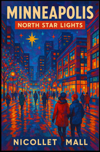 Minneapolis North Star Lights Poster