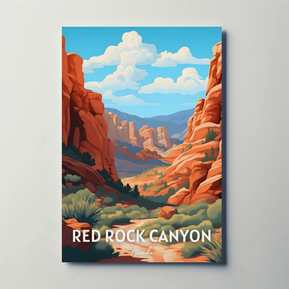 Red Rock Canyon Nevada Travel Poster