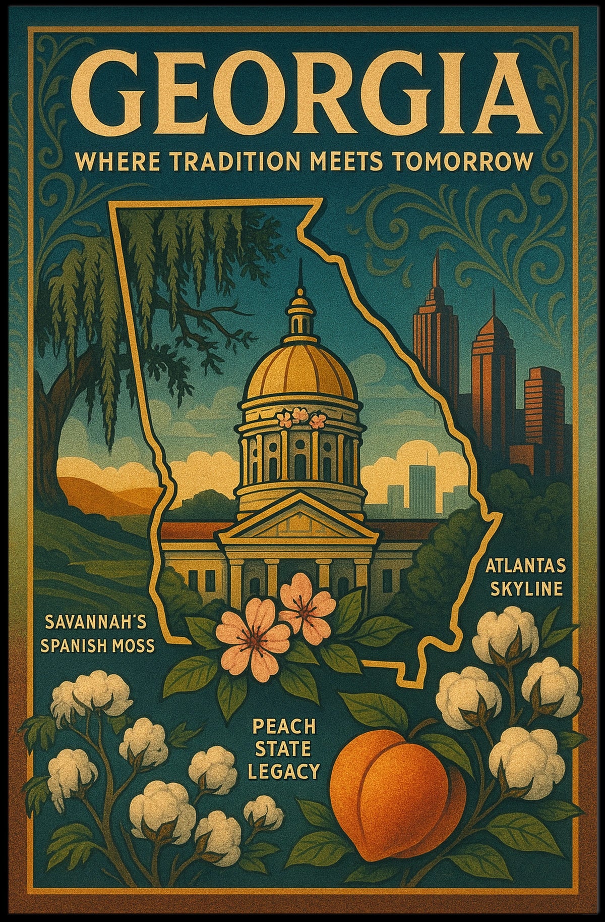 Georgia Where Tradition Meets Tomorrow Poster