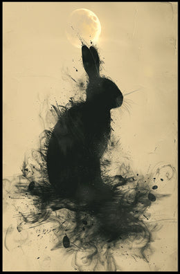 Moonlit Rabbit Poster