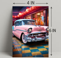 Retro Vibes Classic Car In A Vintage Poster