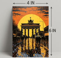 Sunset At The Brandenburg Gate Poster