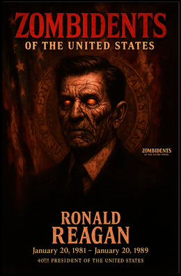 Ronald Reagan 40th President of the United States Zombidents Poster Series