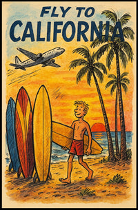 Fly to California Poster