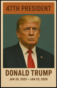 Donald Trump Authority Vintage Portrait Poster