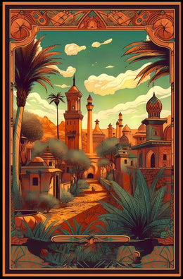 Enchanted Desert Cityscape Poster