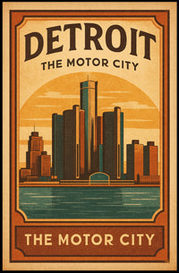 Detroit The Motor City Poster