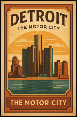 Detroit The Motor City Poster