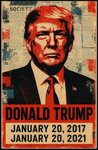 Donald Trump 45th President of the United States Street Art Mashup Poster
