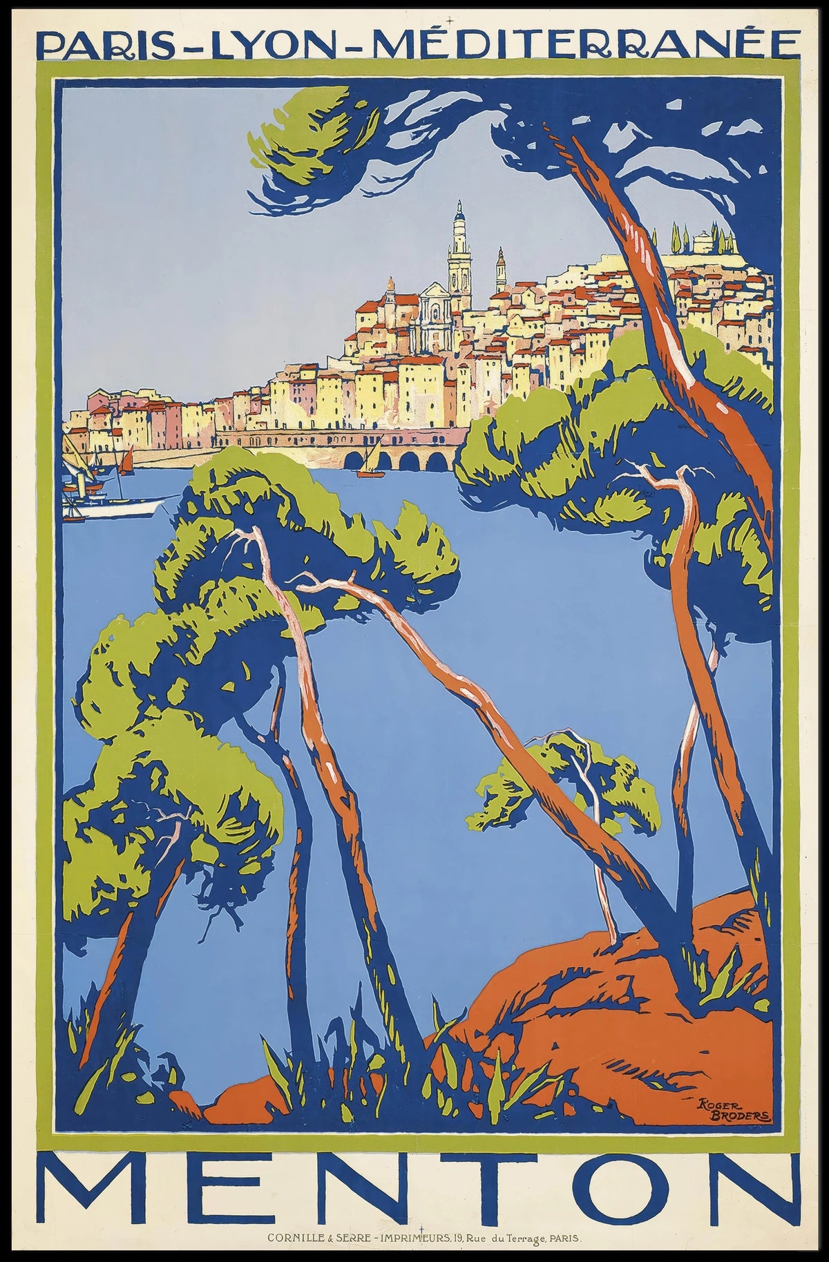 Menton Travel Poster