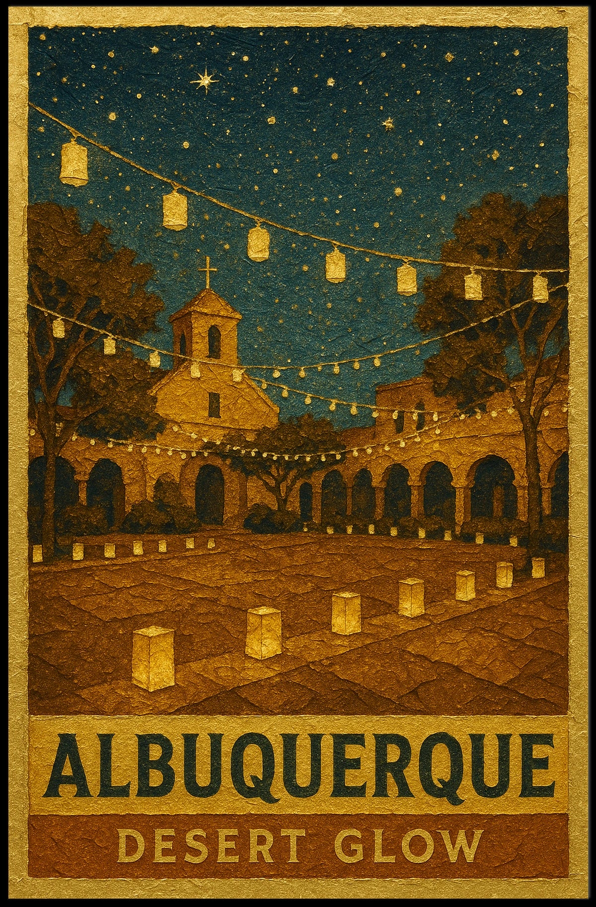 Albuquerque Desert Glow Poster