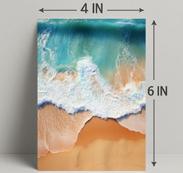 Ocean Waves And Sandy Shore Poster