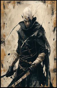 Mystical Elf Warrior Fantasy Art Poster Decor PosterGoat