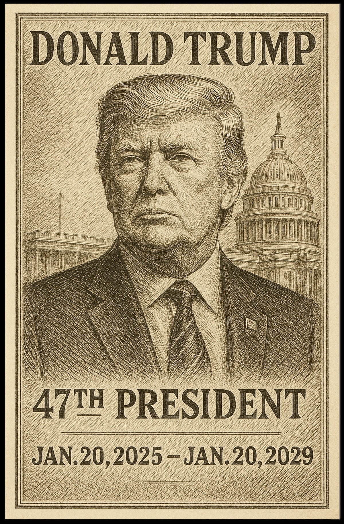 Donald Trump 47th President Poster